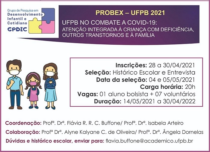PROBEX 2021 - atenção integrada