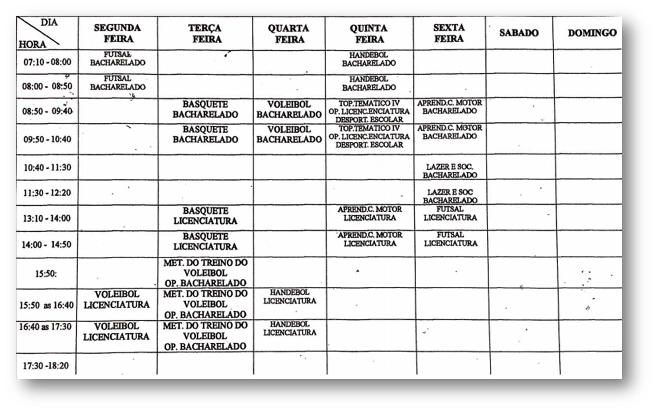 Horários e atividades realizadas no GE (ensino) em 2017.2